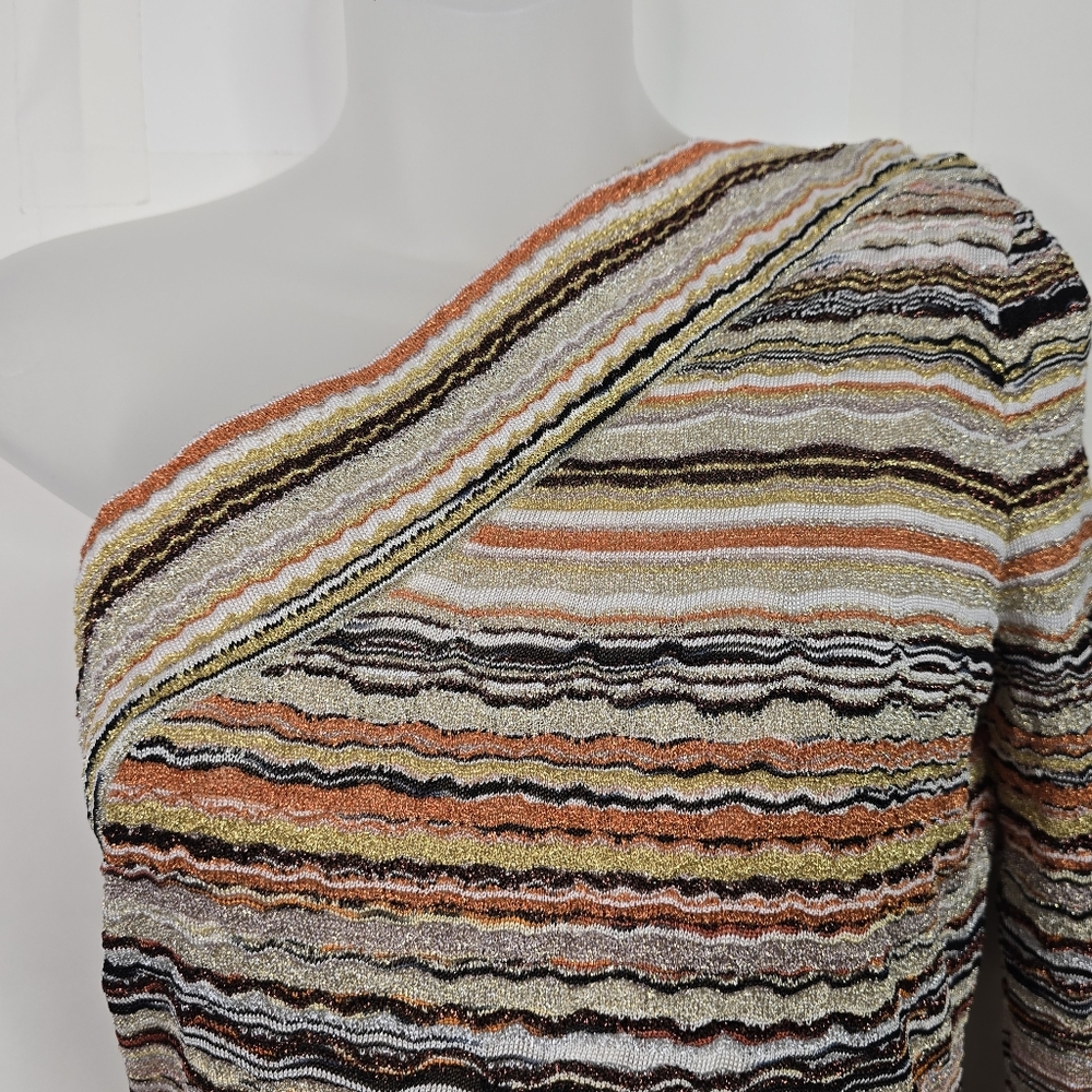 Missoni Multicolor One-shoulder Striped Mini Dress - Picture 10 of 11